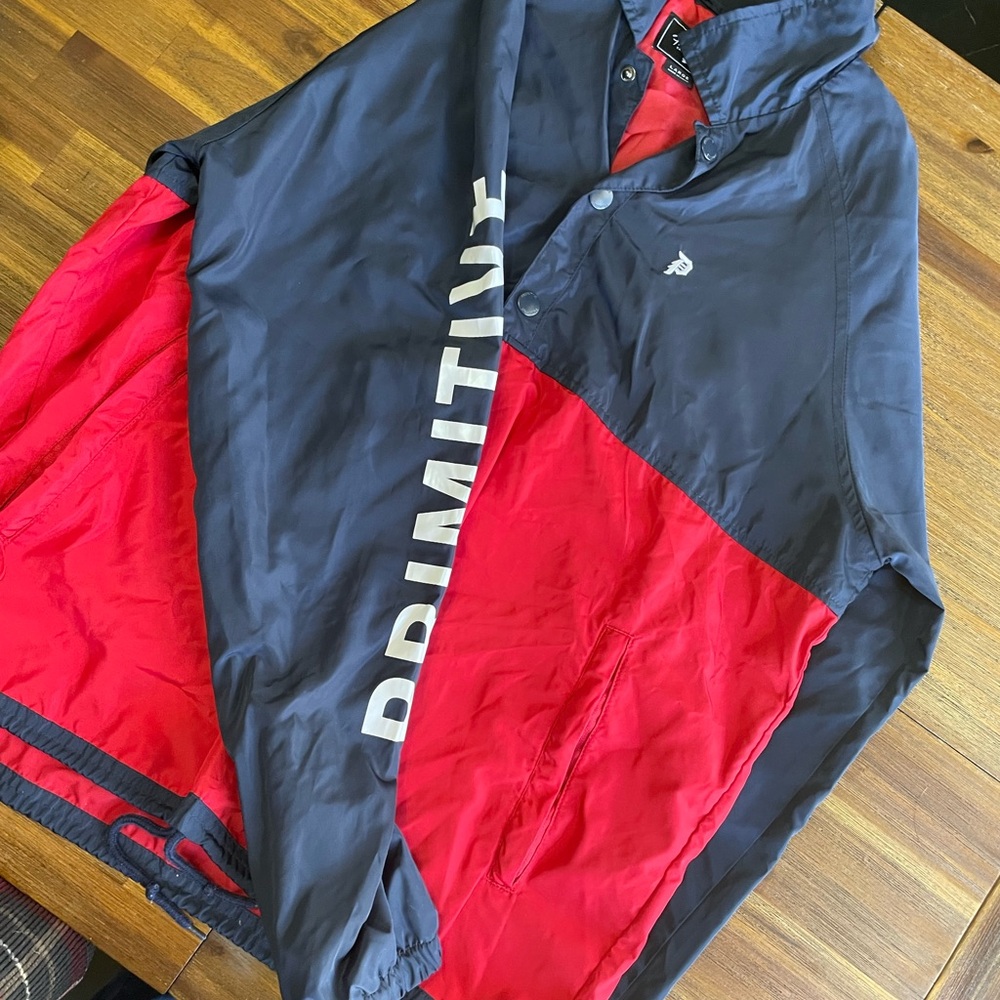 Primitive Men's Navy and Red Windbreaker